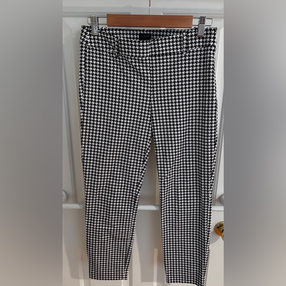 J CREW WINNIE HOUNDSTOOTH PANTS Size 4